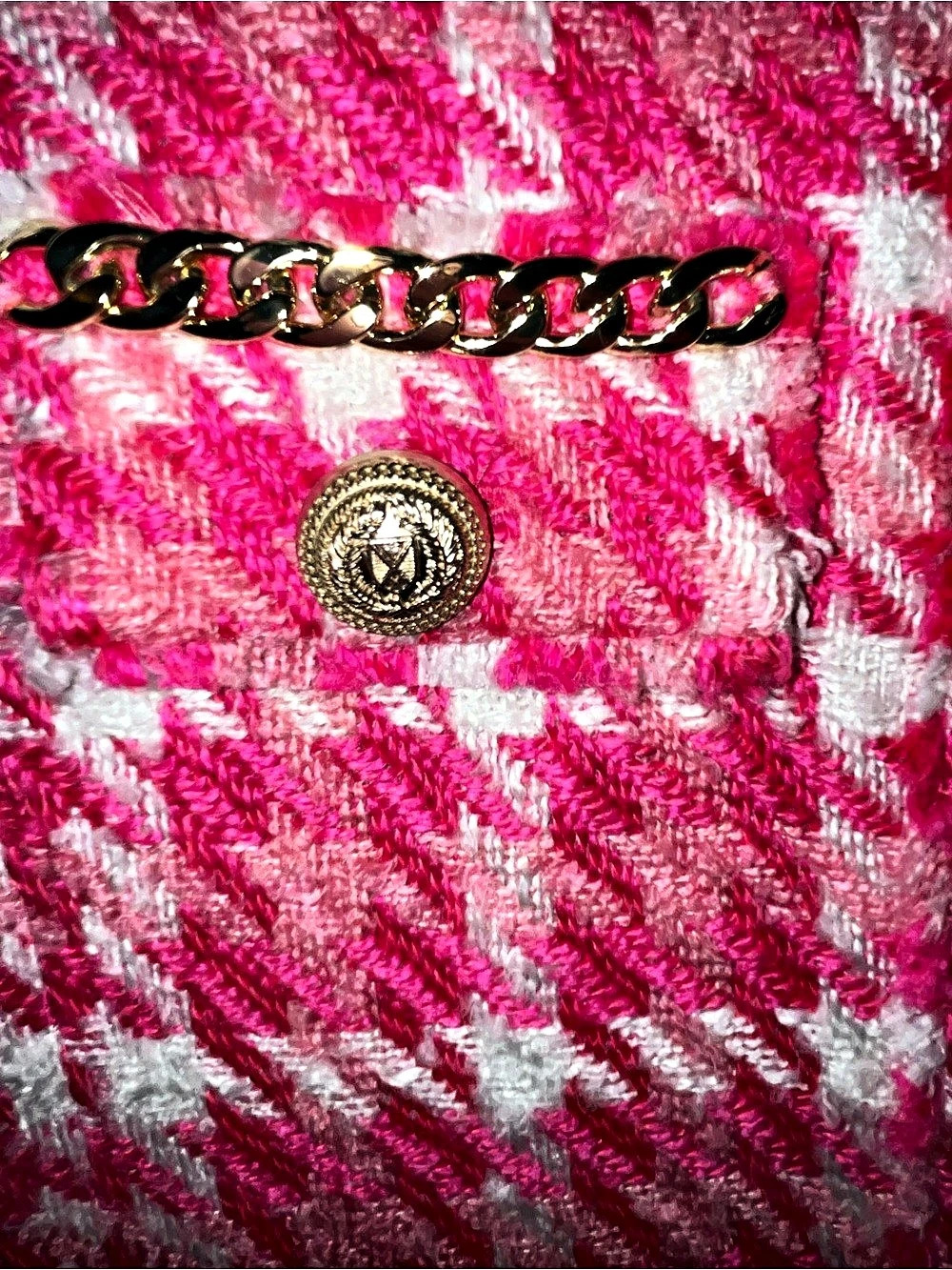 Generation Love Kristen Tweed Jacket Pink & White Small - Picture 4 of 13